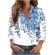 thumbnail image 3 of TaTaai Women Long Sleeve Collared Printed Shirt Casual Button Down Blouse Ladies Weekend Outdoor Vacation Wear Soft Comfortable Non See Through Versatile Stylish Top Gift, 3 of 6