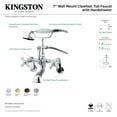 thumbnail image 2 of Kingston Brass Vintage Wall Mount Clawfoot Tub Filler with Hand Shower, 2 of 2