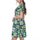 thumbnail image 2 of Balery Lemon and Leaves Vestidos sueltos de manga corta para mujer, vestidos de verano 2025, vestidos casuales de corte A con vuelo., 2 of 6