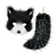 thumbnail image 5 of Llavero de peluche Fernando con cola y Máscara de Therian negro y y 25 cm, 5 of 8