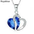 thumbnail image 4 of AYYUFE Women Shiny Rhinestone Necklace Chain Hearts Pendant, 4 of 7