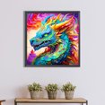 thumbnail image 4 of 5D bricolaje taladro redondo completo diamante pintura dragón Kit hogar decoración arte artesanía FLhrweasw Nuevo, 4 of 9