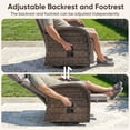 thumbnail image 6 of Gymojoy 5-Piece Patio Furniture Set with Swivel Recliner Chairs, Sofa and Coffee Table, Outdoor Wicker Patio Conversation Set with Adjustable Backrest & Footrest, 6 of 14