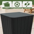 thumbnail image 6 of Uforic 11.5 Gallon Outdoor Waterproof Resin Deck Box, Outdoor Side Table, Black, 6 of 8