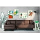 thumbnail image 1 of Sala Modular Sofá Cama Reversible De Lino Chocolate Beehive Memory Foam Modelo Analia, 1 of 8