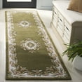 thumbnail image 2 of SAFAVIEH Aubusson Albus Medallion Runner Rug, Olive/Ivory, 2'3" x 8', 2 of 6