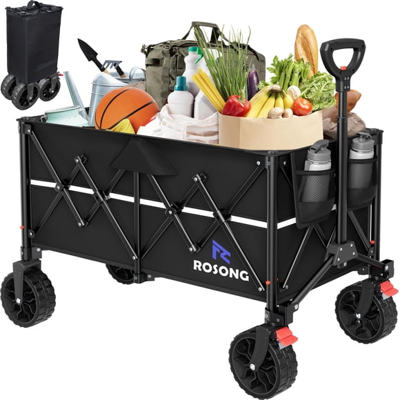 Carro plegable utilitario ROSONG, plegable, 150 L, resistente