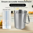 thumbnail image 4 of ABCISI 2.0L/64oz Large Stainless Steel Pitcher, 8 Cup Metal Measuring Cups with Handle and Lid for Home Cooking, Restaurant Service, Latte Art and More, Precision Markings Measuring Cup for Liquid, 4 of 7