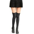 thumbnail image 2 of Knee High Socks, Women's Solid Color Thigh High Socks, Cotton Over Knee Stockings, Boot Socks for Women, Boots, Winter Fashion, Warm & Stylish Baberdicy, Ideal for Women, 2 of 7