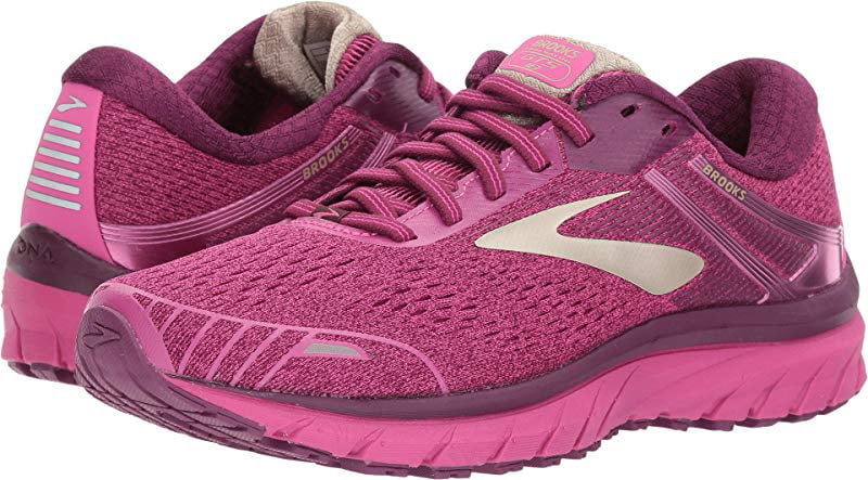 Brooks Womens Adrenaline GTS 18 Pink Sneakers Trainers Running Shoes 