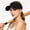 Black, variant on Women's Open Top Ponytail Visor Breathable Sun Cap for Summer Free Size