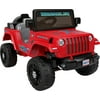Power Wheels Jeep Wrangler Toddler Ride-On Toy with Driving Sounds, Red