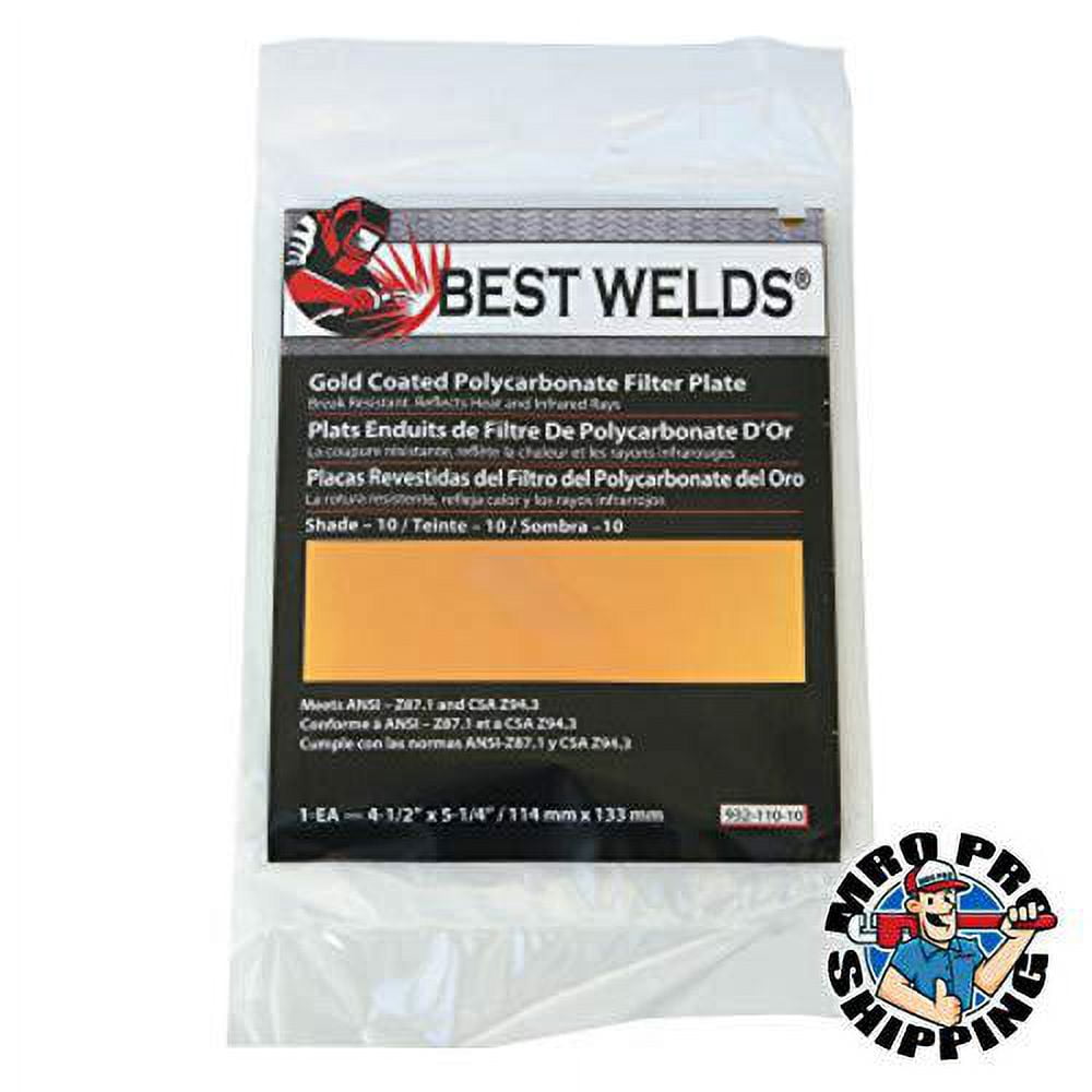 Gold Coated Filter Plate, Gold/10, 4-1/2 in x 5-1/4 in, Polycarbonate
