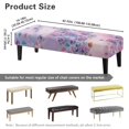 thumbnail image 7 of Jiueut Butterfly Hydrangea Print Dining Bench Slipcover, Breathable Bench Seat Protector Cover with Elastic Band Dustproof Rectangle Seat Cushion Long Chair Cover for Home Hotel, 7 of 7