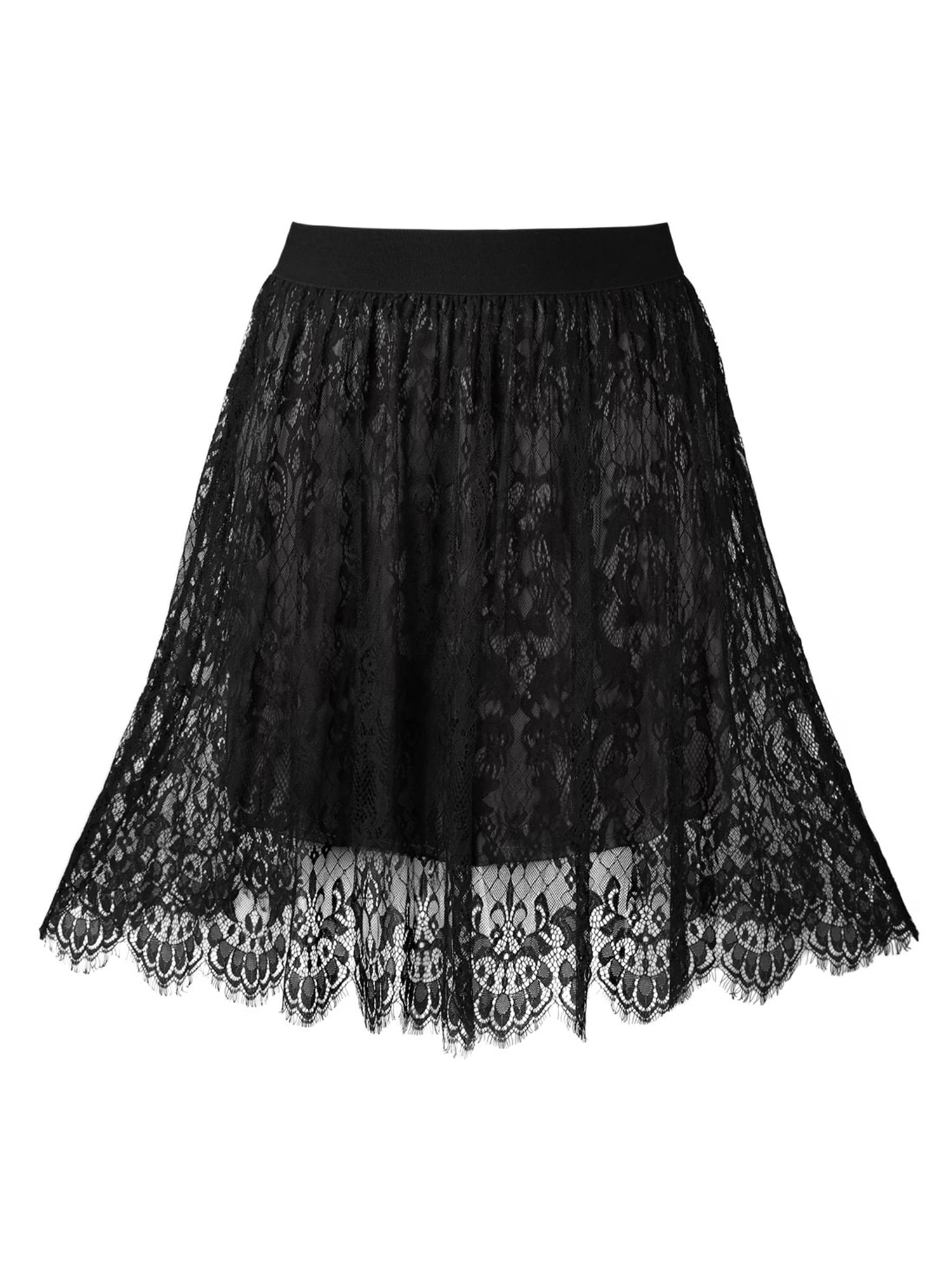black lace skirt