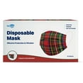 thumbnail image 3 of WeCare Disposable Face Mask, 3-Ply with Ear Loop (50 Individually Wrapped) - Red Plaid, 3 of 8