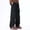 Black, variant on Men's Multi-Pocket Wide Leg Cargo Pants, Elastic Waist Drawstring, Rugged Streetwear Trousers for Work Khaki XXL