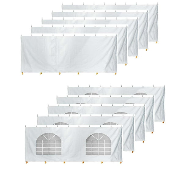 TentandTable Standard Sidewall Kit for 7 ft Sides, White, 40 ft x 60 ft