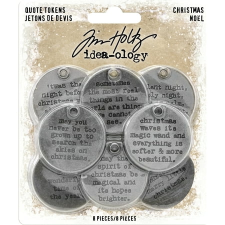- Idea-Ology Metal Quote Tokens 8/Pkg-Christmas