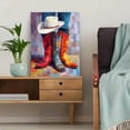 thumbnail image 5 of Qisvanset Cowboy Boots Hat Canvas Wall Art 15.75x11.81 INCHES, 5 of 8
