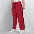 thumbnail image 4 of Cethrio Boys Athletic Sweatpants , Casual Elastic Waist Drawstring Cotton Straight Leg Pants Wine Size 14-16, 4 of 5