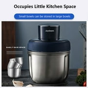Joydeem Electric Food Processor,Meat Grinder with Garlic Peeler,Vegetable Fruit Chopper with 3 Stainless Steel Bowls,Blue
