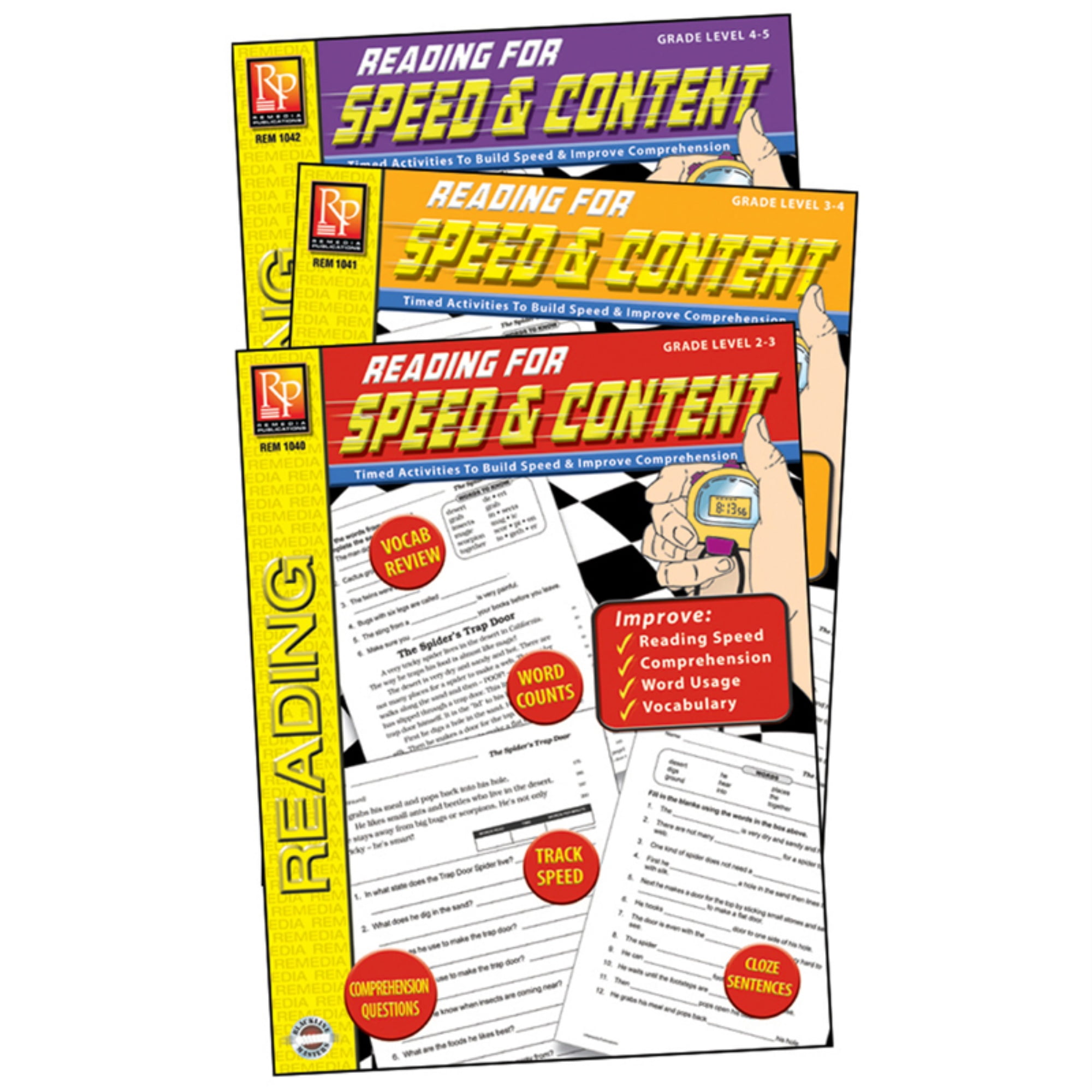 REMEDIA PUBLICATIONS READING FOR SPEED & CONTENT 3-SET | Walmart