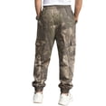 thumbnail image 3 of Havenx Mens Baggy Camo Cargo Pants Maple Leaf Print Drawstring Waist Tapered Cargo Joggers with Pockets Wide Leg Trousers Hunting Casual Fashion Loose Fit Y2k Outfits,Multicolor S, 3 of 4