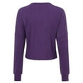 thumbnail image 2 of Cotton Ladies V-neck Fashion Design Loose Solid Color Casual Cardigan, 2 of 4