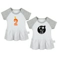 thumbnail image 1 of Pack of 2, Happy Birthday & I'm 2 Funny Dresses For Baby, Newborn Babies Skirts, Infant Princess Dress, Toddler Frocks (Gray Raglan Dresses, 18-24 Months), 1 of 5