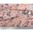 thumbnail image 2 of Soimoi Velvet Fabric Magic Potion,Bat & Witch Halloween Print Sewing Fabric Yard 58 Inch Wide, 2 of 3