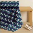 thumbnail image 4 of Soimoi Blue Cotton Voile Fabric Floral Bull Skull Printed Fabric 1 Yard 42 Inch Wide, 4 of 7