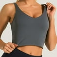 thumbnail image 2 of fvwitlyh Womens Sports Bras Longline Wirefree Padded Workout Tank Tops for Women, 2 of 4