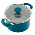 thumbnail image 6 of Rachael Ray 8 Piece Create Delicious Stackable Nonstick Pots and Pans, Teal, 6 of 11
