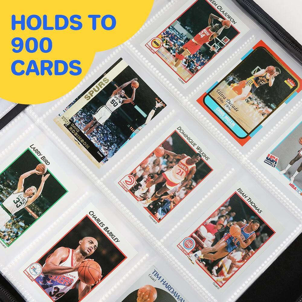 FGY Trading Cards Binder 900 Pocket Top Loading Card Collection Binder for Pokemon Cards Sports Cards (Black)