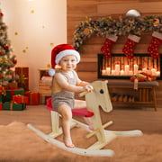 Wooden Rocking Horse for Toddlers Baby Wood Ride-On Toys for 1-3 Year Old