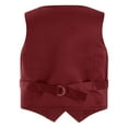 thumbnail image 2 of LiiYii Kids Boys 4-Button Formal Suit Vest Gentleman Wedding Prom Party Dress Waistcoat Burgundy 16, 2 of 5
