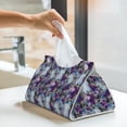 thumbnail image 5 of Goofa Purple Marble Texture Pattern Triangle Square Tissue Box Cover, Modern PVC Leathe Facial Paper Holder,Decorative Holder/Organizer for Bathroom Vanity Countertop, 5 of 9