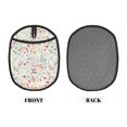 thumbnail image 2 of Pofeuu Wildflower Watercolor 4 Print Silicone Pot Mat Mitten With Hanging Loop Heat Resistant Oven Mitts Non-Slip Bbq Baking Smoking Potholders, 2 of 7