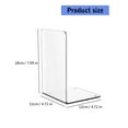 thumbnail image 5 of 4 Pcs Simple Bookends Clear Book Stoppers Acrylic Bookends Book Holders Stand Book End for Library Bedroom, 5 of 11