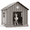 Brown, variant on fazzn Durable Waterproof Resin Dog House for Small to Large Sized Dogs, Indoor Outdoor Doghouse Puppy Shelter with Elevated Floor, Easy to Assemble .Blue/Brown.Father's Day Gift