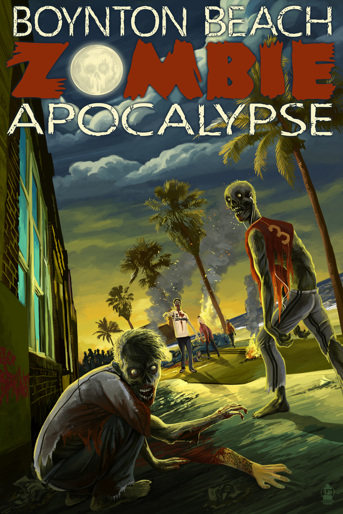 Boynton Beach, Florida, Zombie Apocalypse (1000 Piece Puzzle, Size 19x27, Challenging Jigsaw Puzzle for Adults and Family, Made in USA) - image 4 of 4