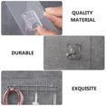 thumbnail image 4 of Adhesive Wall Mount Screw Hooks Punch-Free Self-Adhesive Wall-Mounted Accessories Silver Plastic and Stainless Steel for Wall Mounting 10Pack, 4 of 4