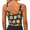 thumbnail image 3 of Lsque Cartoon Bird Owl Printed Women'S Sports Bra, Compression, Moisture Wicking, High-Impact Sports Bra For Women,Supportive sports bra-XX-Large, 3 of 9