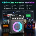 thumbnail image 5 of JAUYXIAN Karaoke Machine, Portable Bluetooth Speaker with 2 Microphones, Karaoke Party Speaker, TX05, 5 of 14