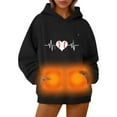 thumbnail image 4 of Unisex Heated Hoodie Fast Warm Up Usb Constant Temperature Warm 5 Heat Zones Pullover Hoodie Long Sleeve Heated Sweatshirt Regular Fit Winter Outdoor Heating Clothing Thermal Hoodie for Men, 4 of 6