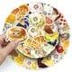 thumbnail image 2 of Paquete de pegatinas divertidas con forma de cabeza de gato, comida y fruta, 50 unidades, 2 of 2