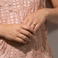 thumbnail image 2 of 18 Karat Gold Plated Criss Cross 'X' Ring with Signity CZs, 2 of 3