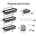 thumbnail image 2 of Set de 6 estantes de regadera con adhesivos, Organizador Antioxidante, Sin Taladrar, para Baño, Cocina, Ducha, Hotel e Inodoro (Rectangular Paquete de 6), 2 of 7