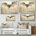 thumbnail image 4 of Designart "Bat With Open Wings In Beige" Animals Bat Picture Framed Wall Decor, 4 of 5
